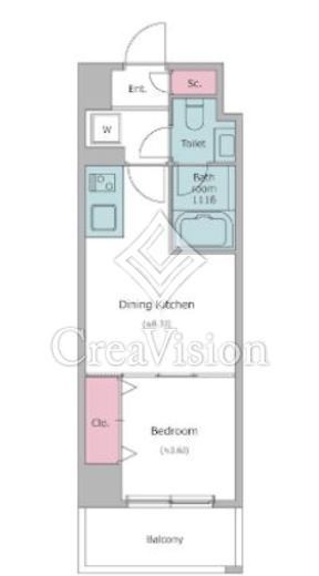 ドゥーエ二子新地　207号室　間取り