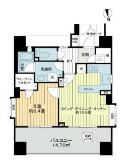 ライオンズステーションプラザ溝の口セントラルアベニュー　804号室　間取り