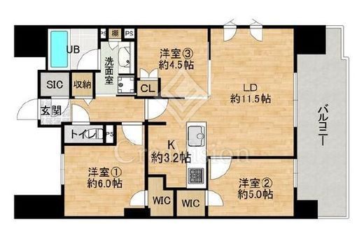 プラウド新丸子　908号室　間取り