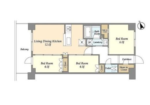 グランカーサ溝の口　210号室　間取り