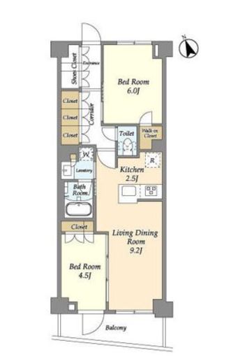 グランカーサ溝の口　505号室　間取り