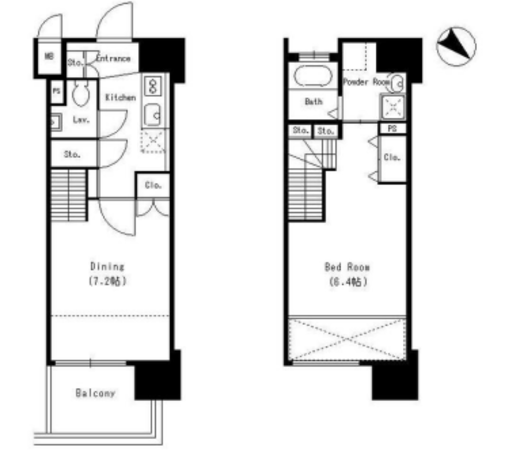 Dormouse Castle　1301号室　間取り