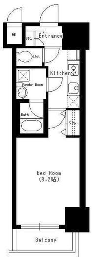 Dormouse Castle　905号室　間取り
