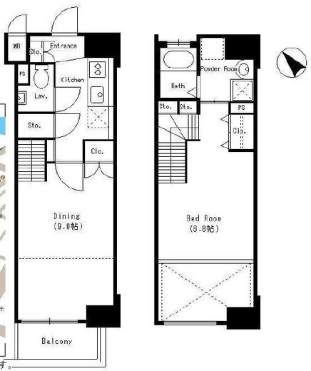 Dormouse Castle　1305号室　間取り