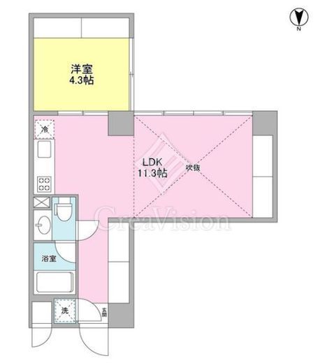 WELLTOWER (ウェルタワー)　802号室　間取り