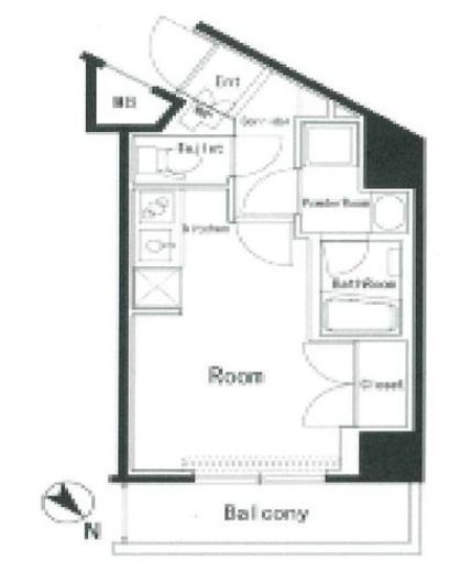 プレミアムキューブ北品川　404号室　間取り