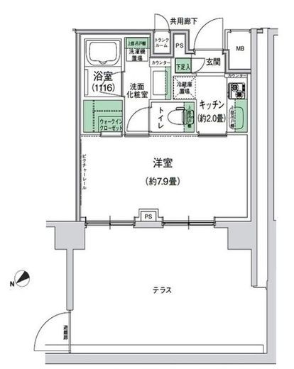 スタイリオ梶が谷　101号室　間取り