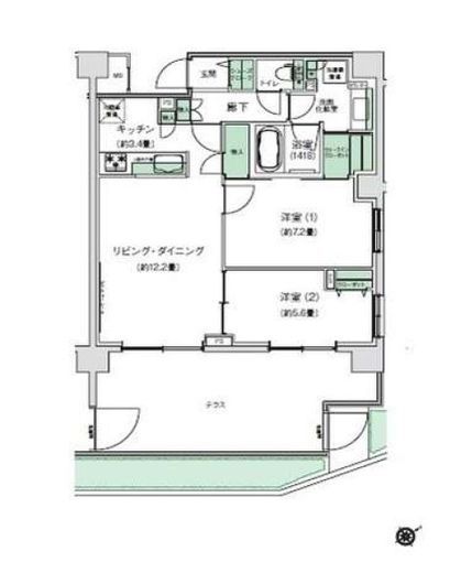 スタイリオ梶が谷　109号室　間取り