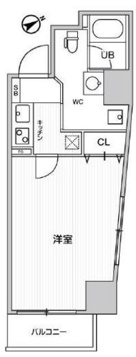グラシアプレイス川崎駅前　1102号室　間取り