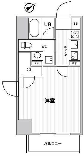 グラシアプレイス川崎駅前　201号室　間取り