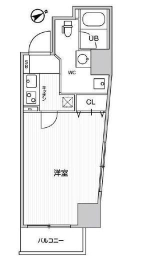 グラシアプレイス川崎駅前　1002号室　間取り