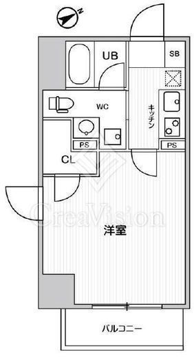 グラシアプレイス川崎駅前　901号室　間取り