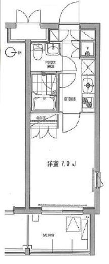 ガーデン荏原中延　508号室　間取り