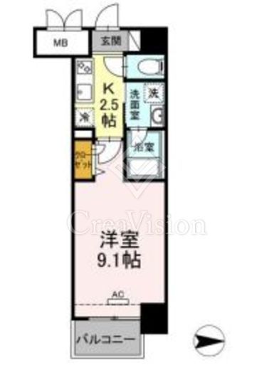 アヴァンセ武蔵小杉　209号室　間取り