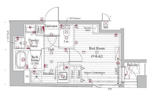 プレール・ドゥーク新丸子　203号室　間取り