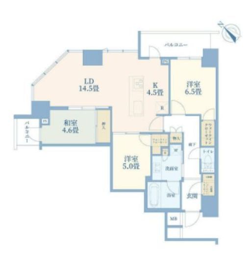 リヴァリエ　B515号室　間取り