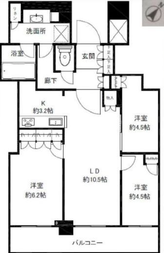 リヴァリエ　B1108号室　間取り