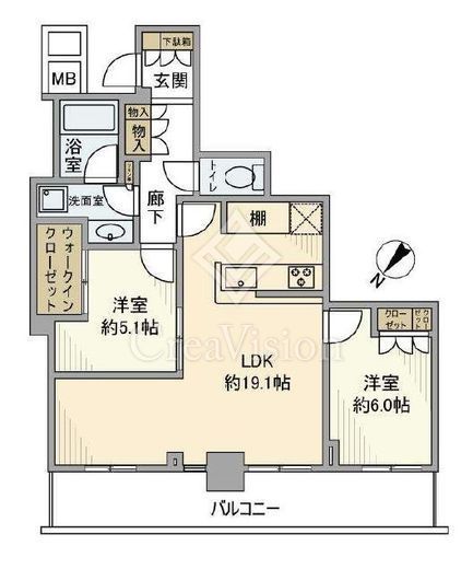 リヴァリエ　B318号室　間取り