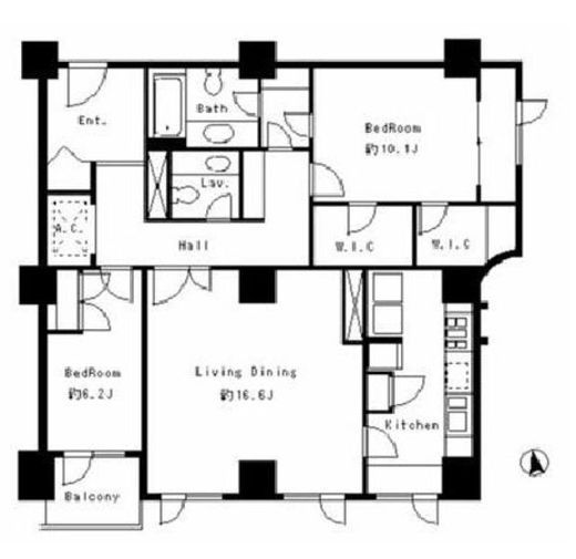 麻布テラスアパートメント　402号室　間取り