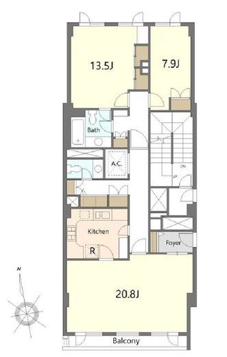 麻布テラスアパートメント　405号室　間取り