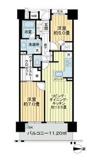 川崎サイトシティ　4-604号室　間取り