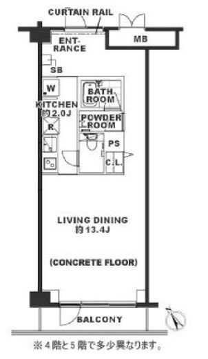 アーバンパーク溝の口　505号室　間取り