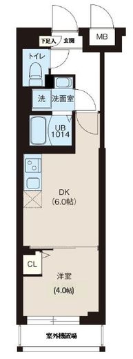 レオーネ宮崎台　408号室　間取り