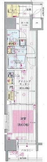 エステムプラザ川崎　201号室　間取り