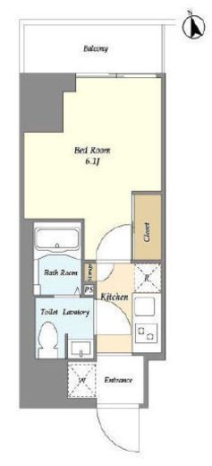 コンフォリア・リヴ川崎南幸町　1001号室　間取り