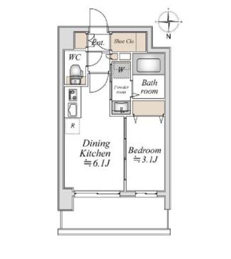 エスティメゾン川崎ウエスト　403号室　間取り