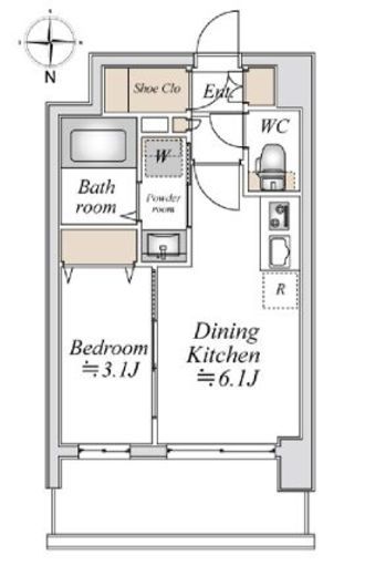 エスティメゾン川崎ウエスト　508号室　間取り