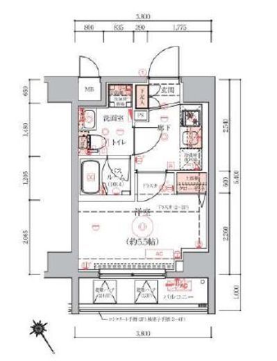 グランヴァン元住吉　501号室　間取り