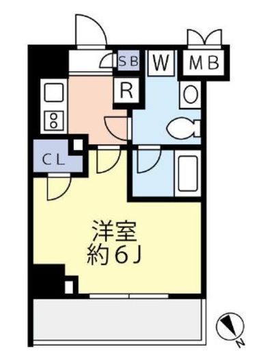 グランヴァン元住吉　603号室　間取り