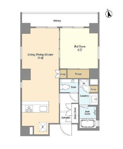 RODIA川崎　1101号室　間取り