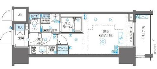 ZOOM川崎Second　1003号室　間取り