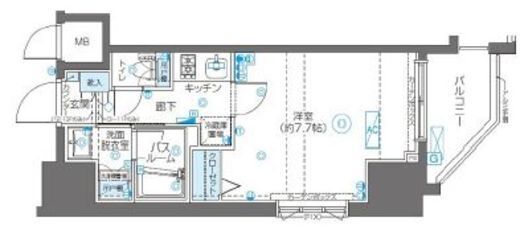 ZOOM川崎Second　601号室　間取り