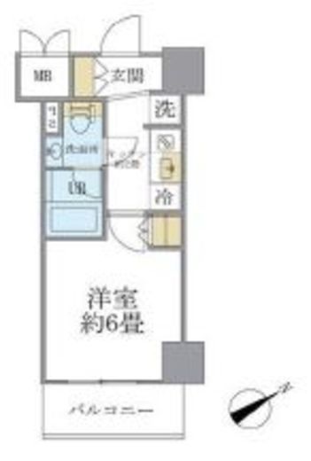 レスピール川崎　808号室　間取り