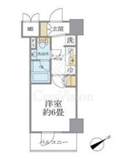 レスピール川崎　912号室　間取り