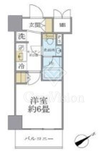 レスピール川崎　1107号室　間取り