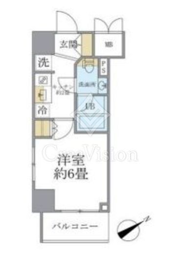 レスピール川崎　901号室　間取り