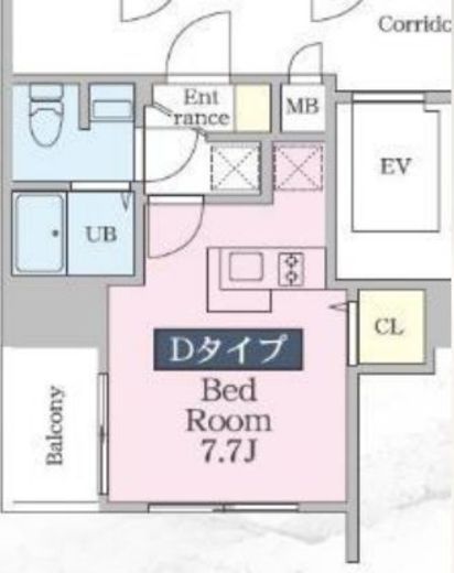 ファインプレイス川崎　1104号室　間取り