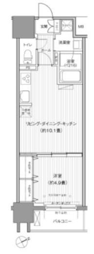 ダイイチフレア川崎　1003号室　間取り