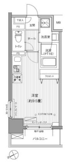 ダイイチフレア川崎　305号室　間取り