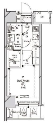ラフィスタ川崎Ⅱ　407号室　間取り