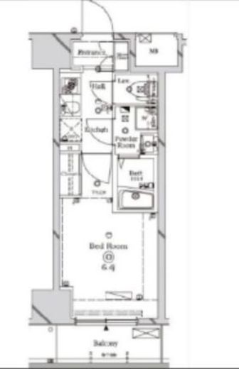 ラフィスタ川崎Ⅱ　802号室　間取り