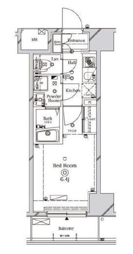 ラフィスタ川崎Ⅱ　606号室　間取り
