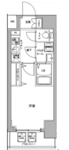 ジェノヴィア川崎駅グリーンヴェール　1104号室　間取り