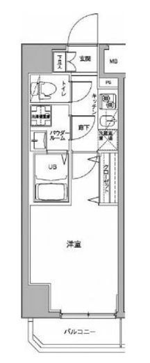 ジェノヴィア川崎駅グリーンヴェール　506号室　間取り
