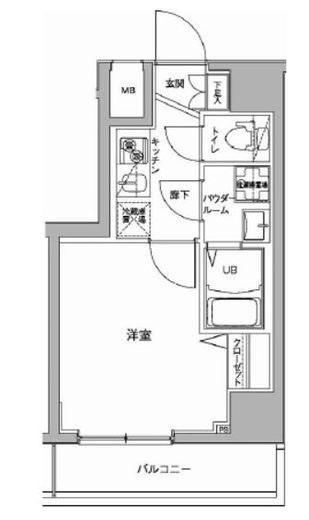 ジェノヴィア川崎駅グリーンヴェール　801号室　間取り