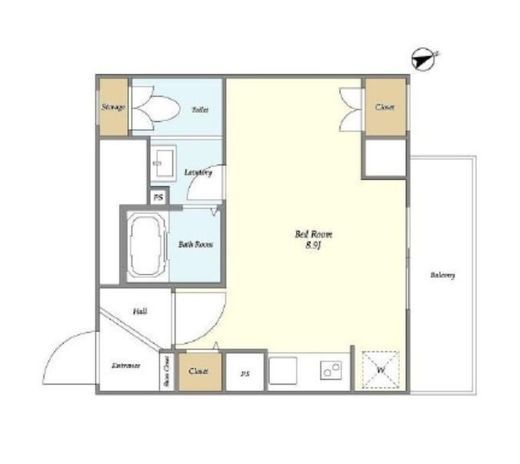 インプルーブ新川崎　401号室　間取り